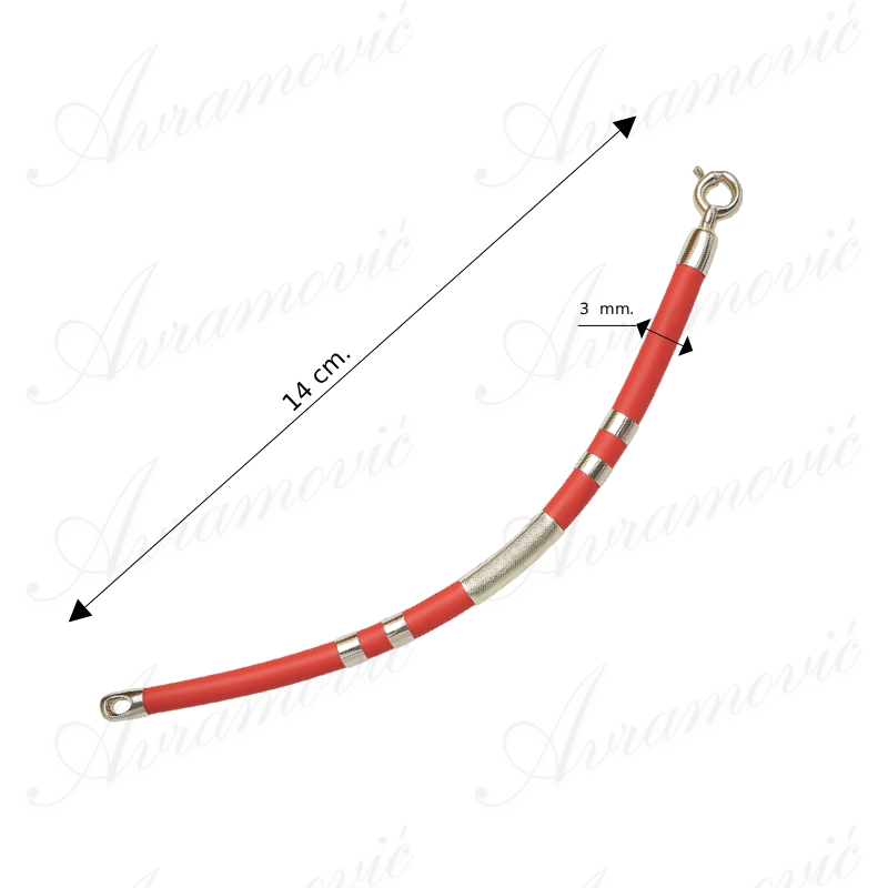 Dečija kaučuk narukvica srebro 925