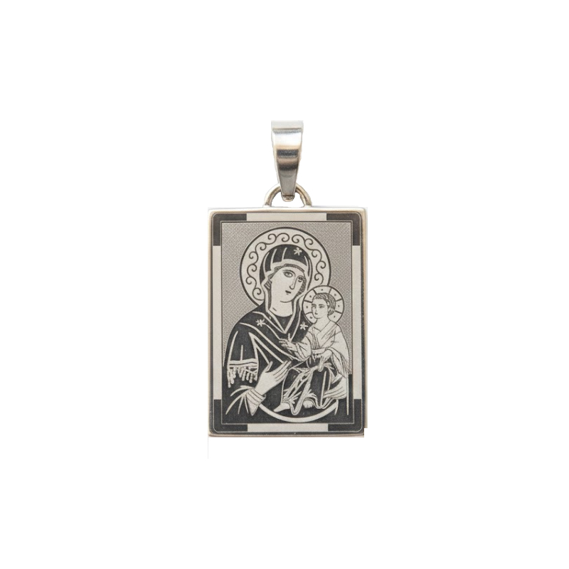 Privezak Bogorodica srebro 925