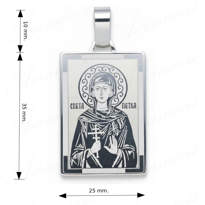 Privezak Sveta Petka srebro 925