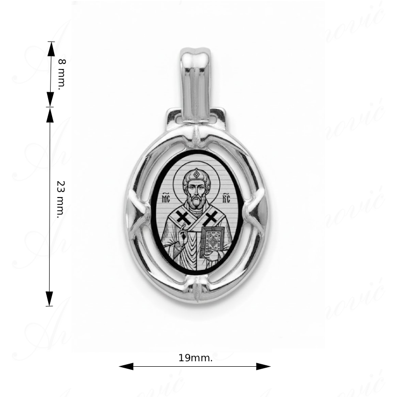 Privezak Sv. Nikola srebro 925